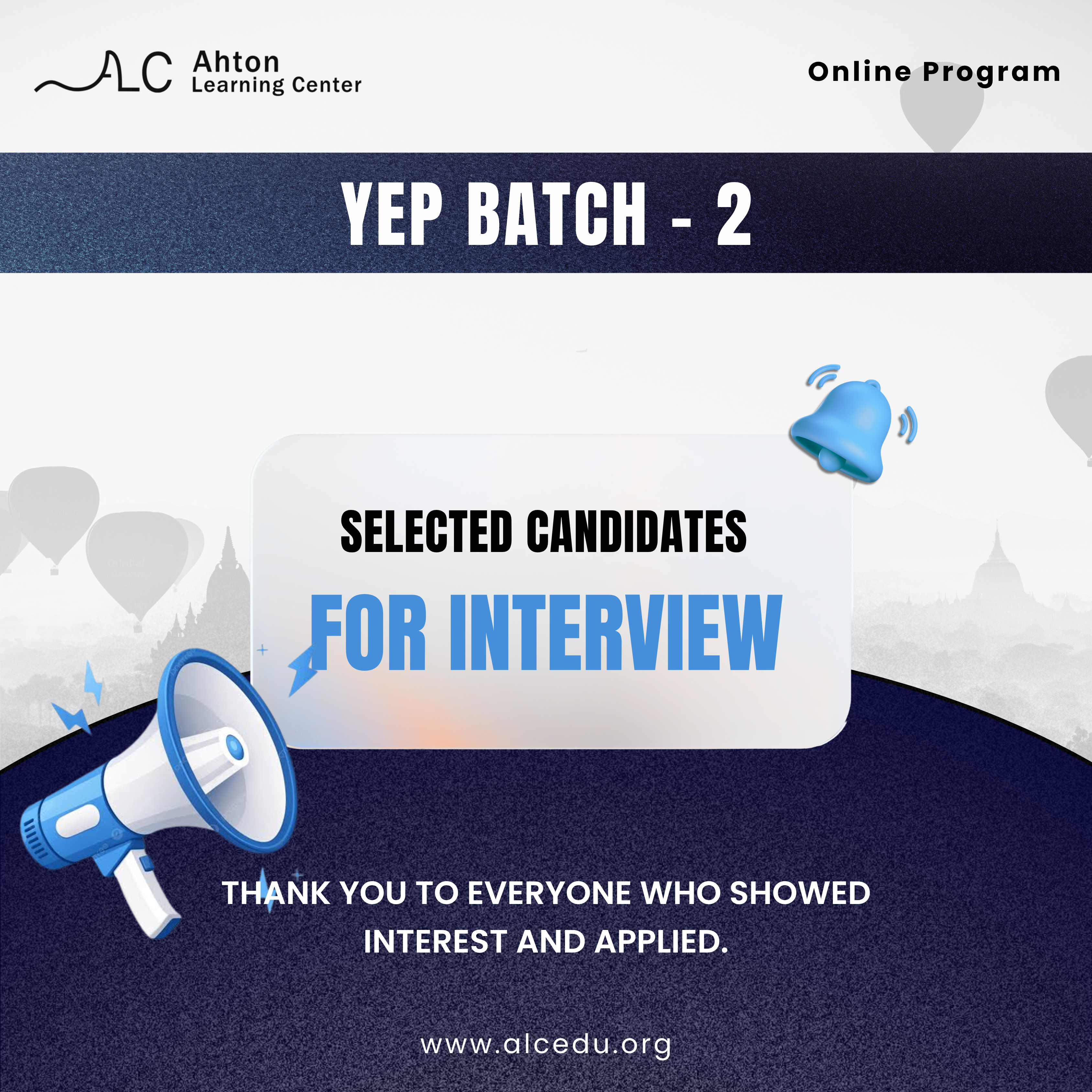 YEP Batch 2 — Selected candidates for interview